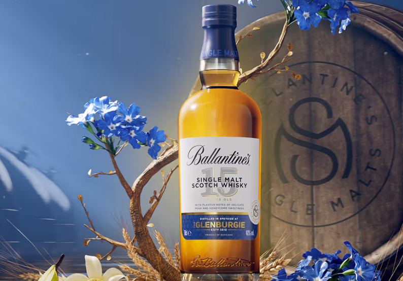 百龄坛格兰伯吉15年单一麦芽苏格兰威士忌Ballantine's Glenburgie 15 Year Single Malt Scotch Whisky