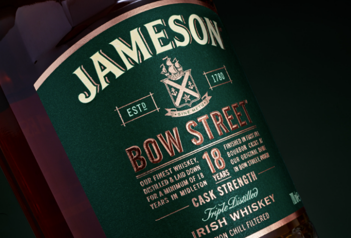 尊美醇弓街18年原桶强度爱尔兰威士忌Jameson Bow Street 18 Year Cask Strength Irish Whiskey-酒乐会